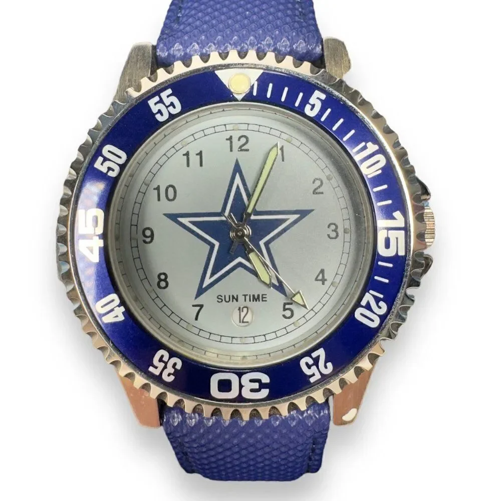 The Competitor Licensed Sports Watch Vintage 90s Dallas Cowboys Wrist Watch